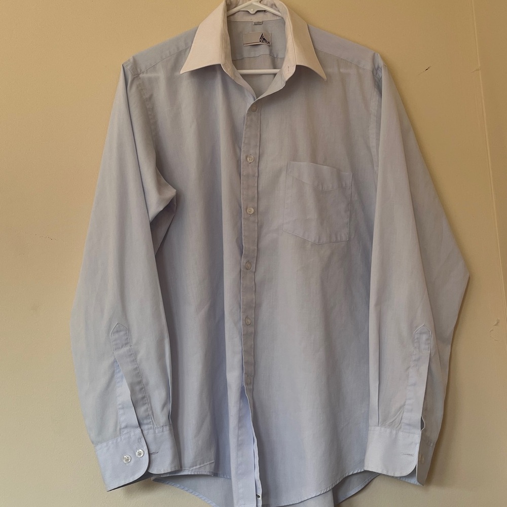 Elegant Sky Blue Men's Dress Shirt
